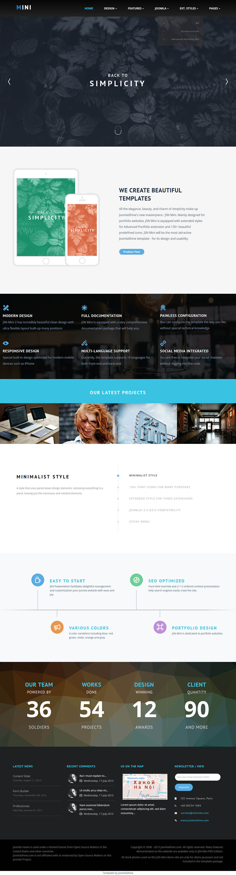 Template JoomlaShine Mini 2 Joomla template JoomlaShine Mini 2