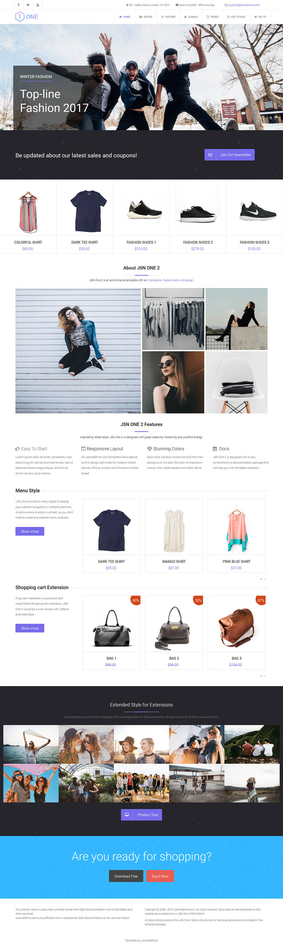 Template JoomlaShine One 2 Joomla template JoomlaShine One 2