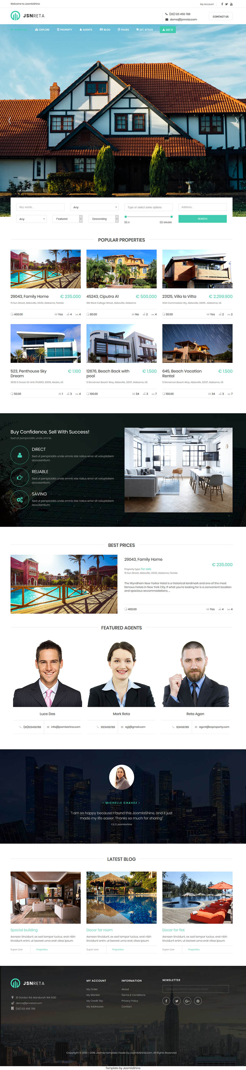 Joomla template JoomlaShine Reta 2