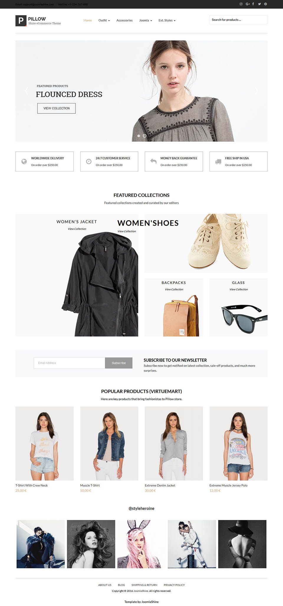 Template JoomlaShine Shine Pillow Joomla template JoomlaShine Shine Pillow