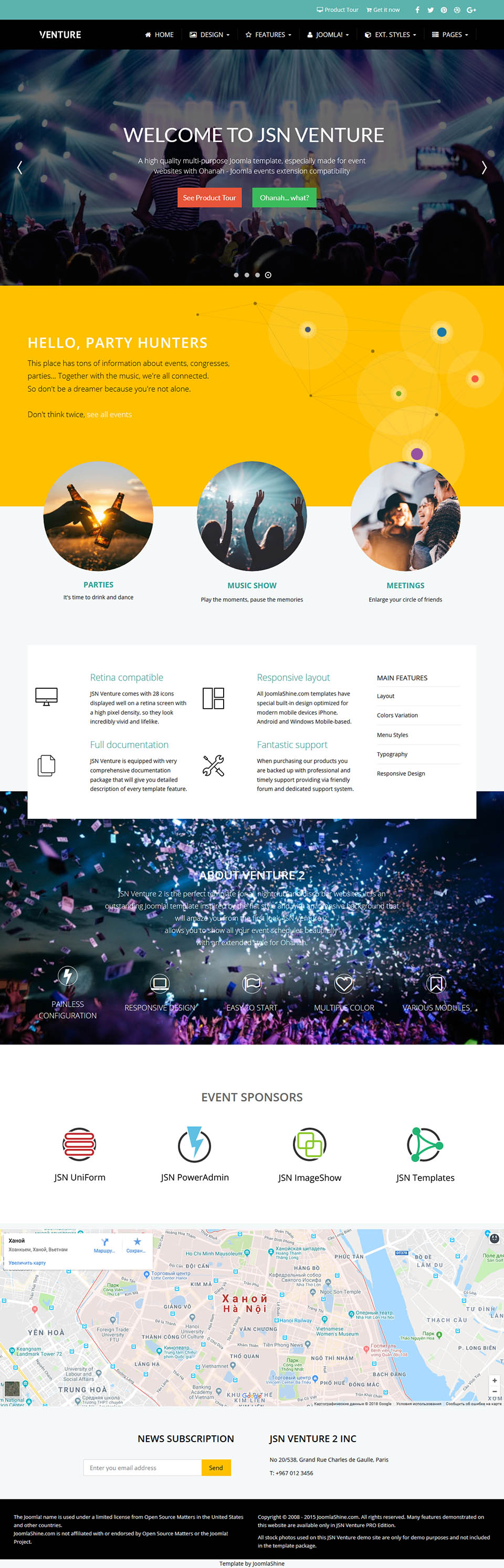 Template JoomlaShine Venture 2 Joomla template JoomlaShine Venture 2