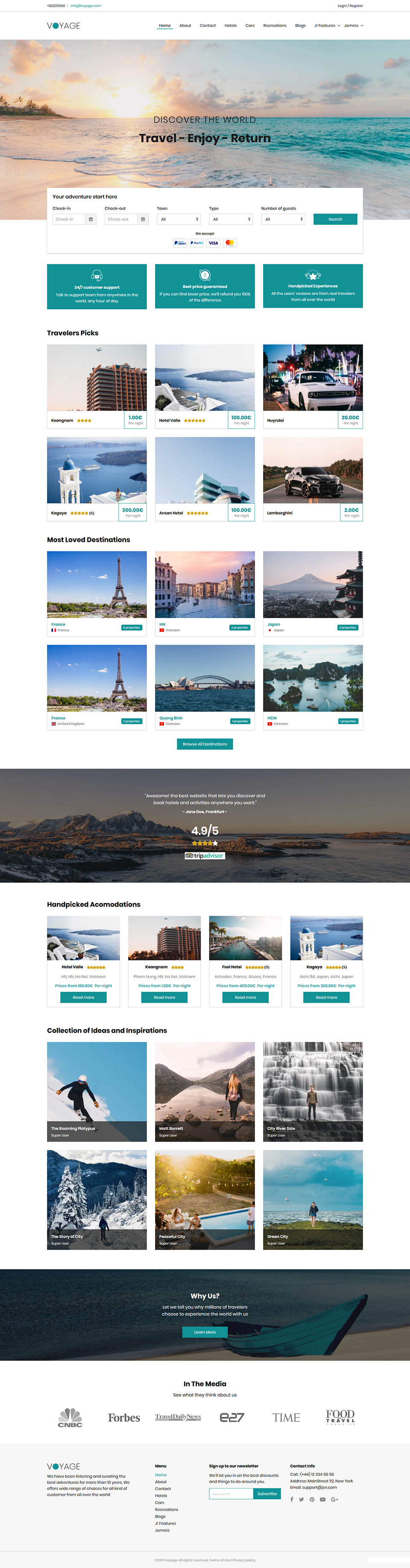 Template JoomlaShine Voyage Joomla template JoomlaShine Voyage