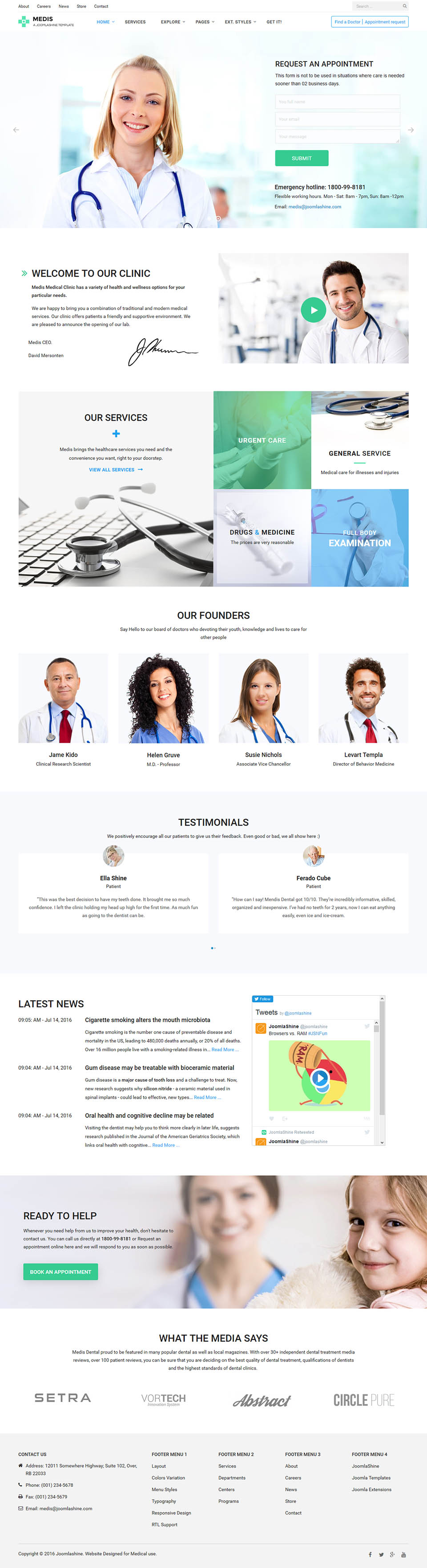 Template JoomlaShine Medis Joomla template JoomlaShine Medis