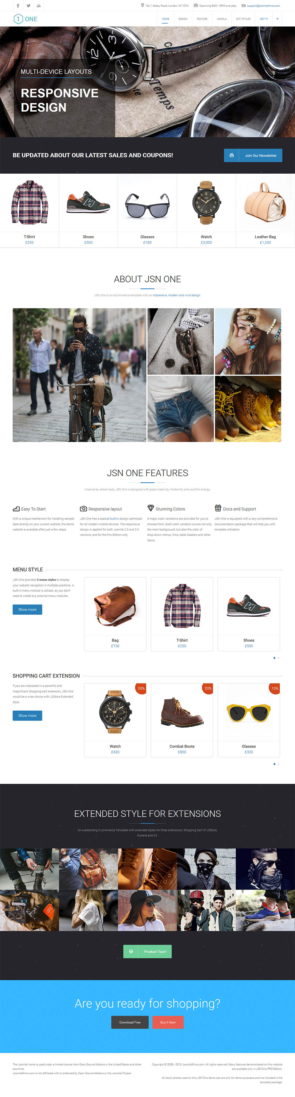 Template JoomlaShine One Joomla template JoomlaShine One