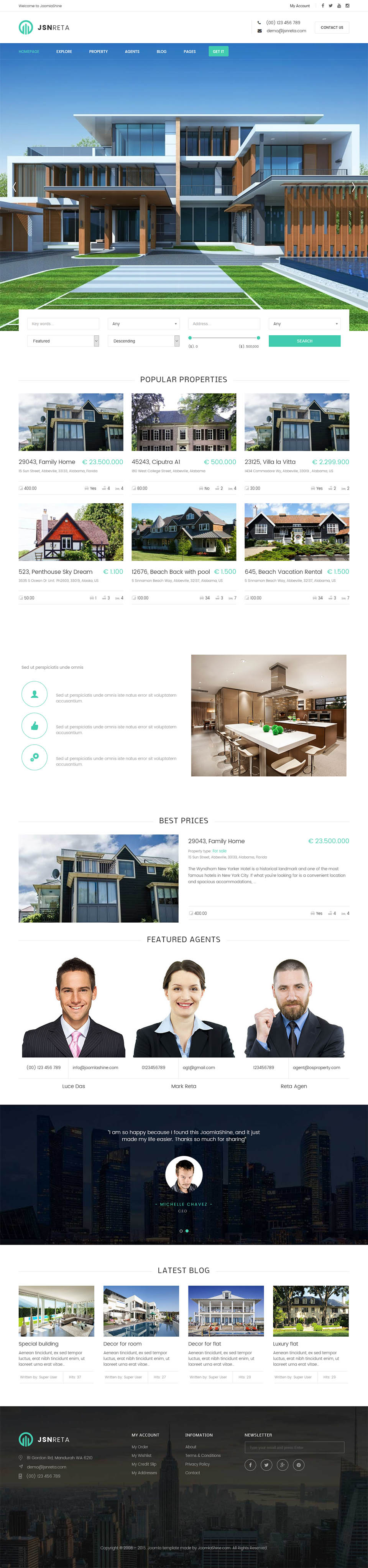Template JoomlaShine Reta Joomla template JoomlaShine Reta