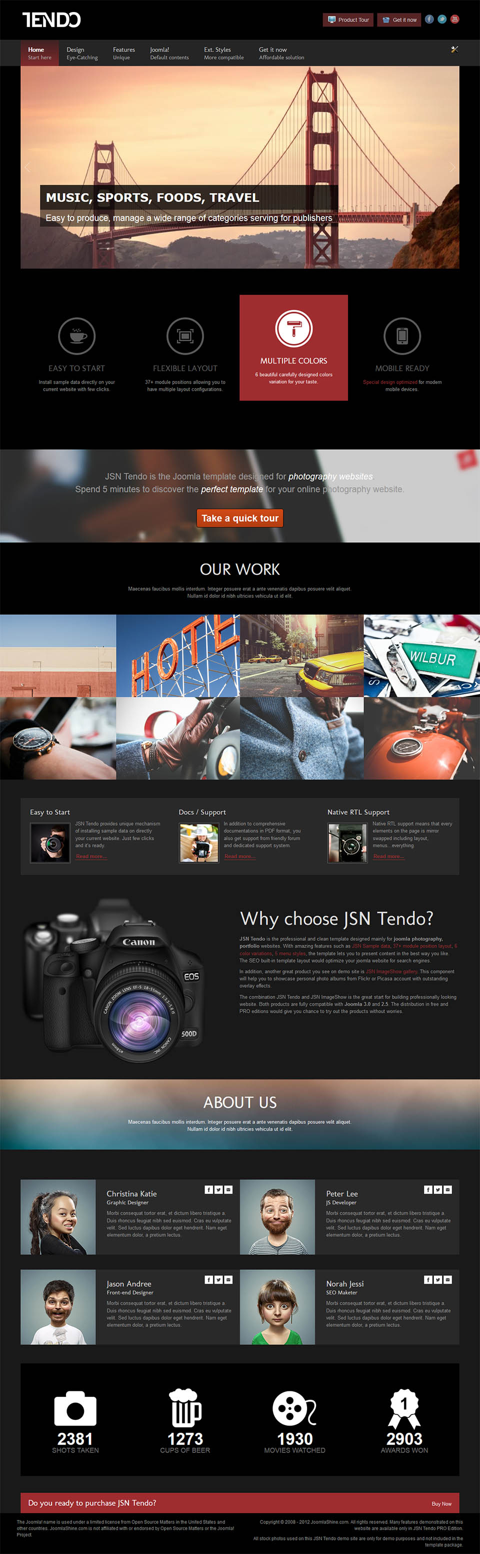 Template JoomlaShine Tendo Joomla template JoomlaShine Tendo