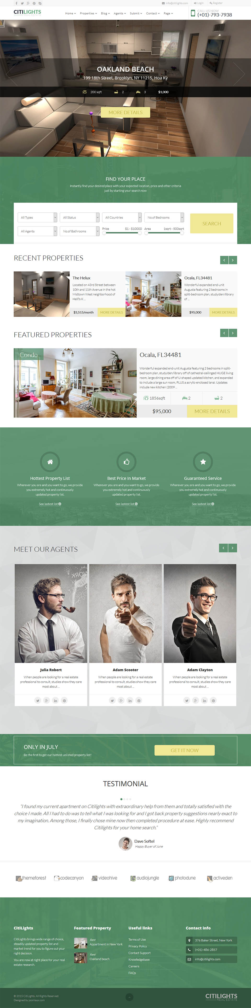 Template JoomlaUX Citilights Joomla template JoomlaUX Citilights