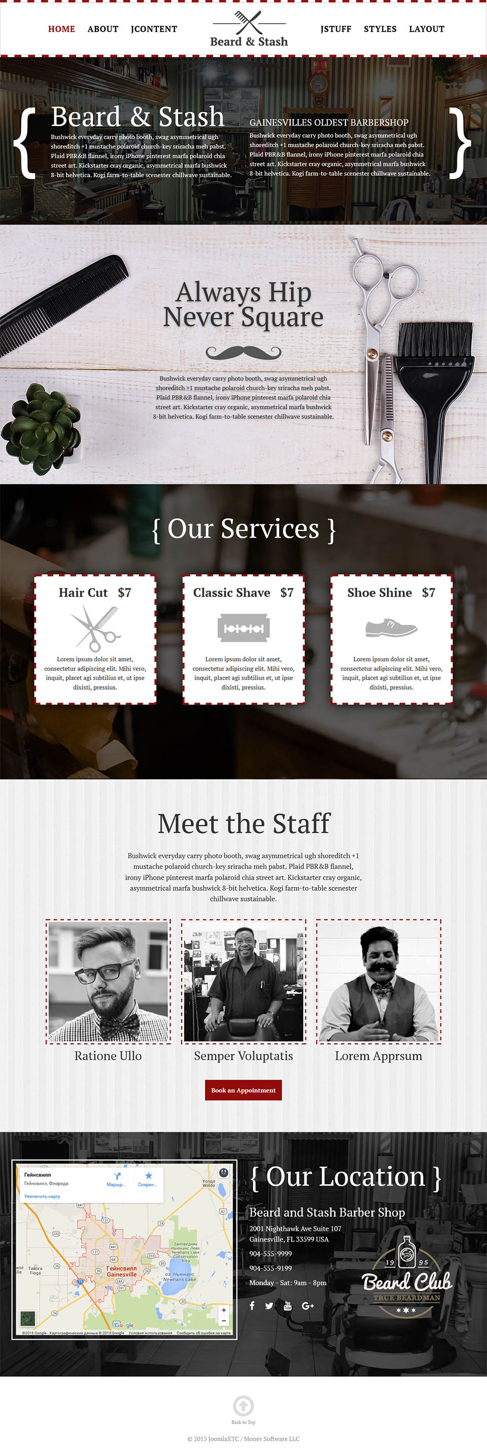 Template JoomlaXTC Beard & Stash Joomla template JoomlaXTC Beard & Stash