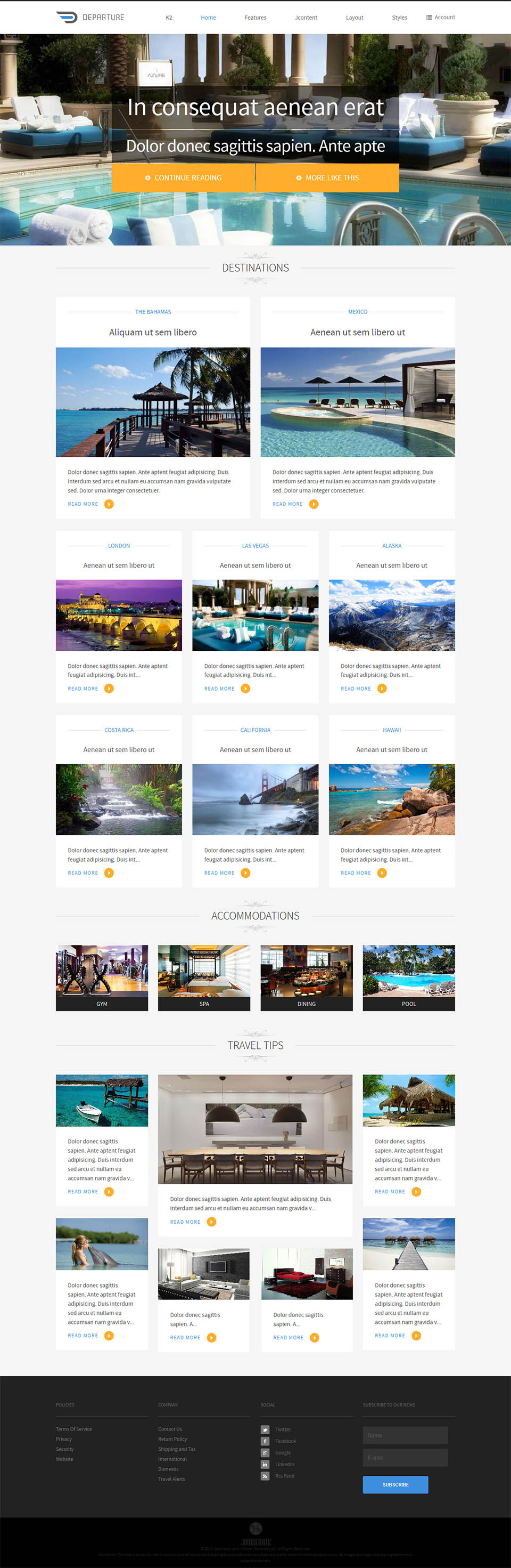 Joomla template JoomlaXTC Departure