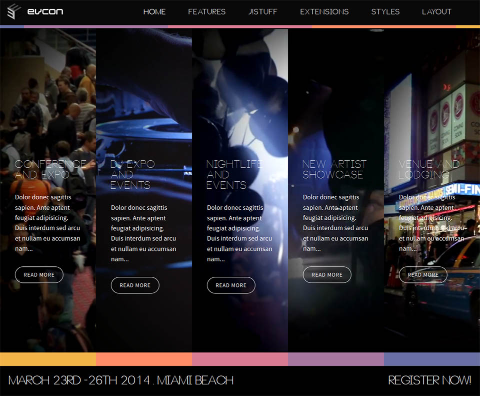 Template JoomlaXTC Evcon Joomla template JoomlaXTC Evcon