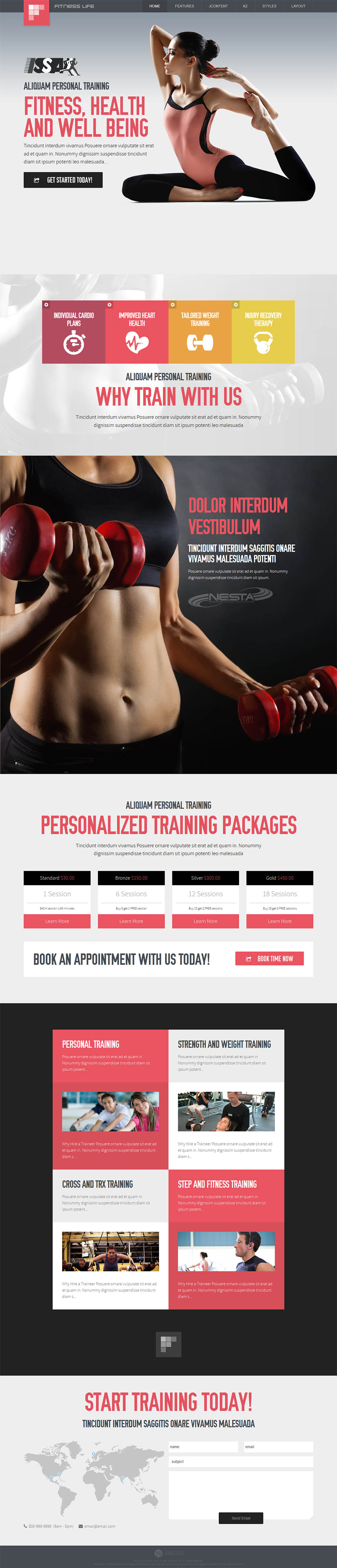 Template JoomlaXTC Fitness Life Joomla template JoomlaXTC Fitness Life