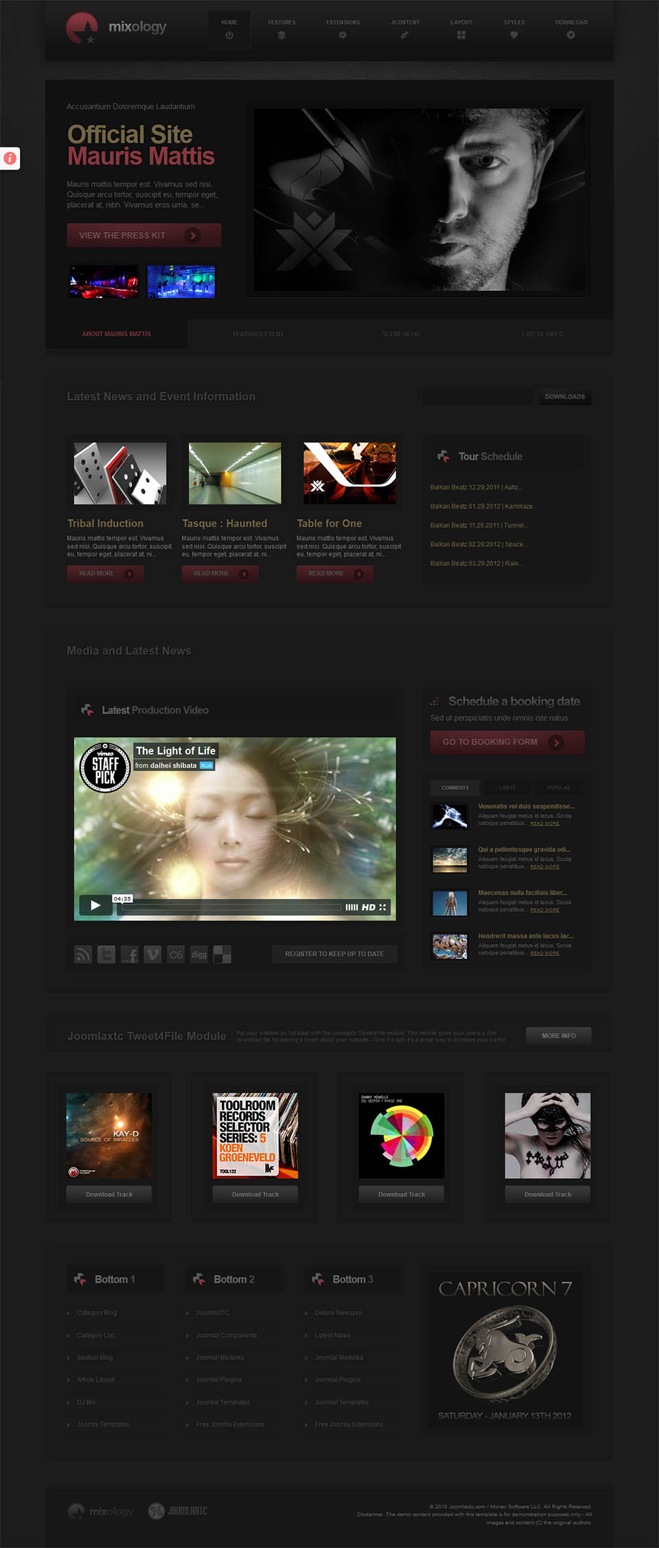 Joomla template JoomlaXTC Mixology