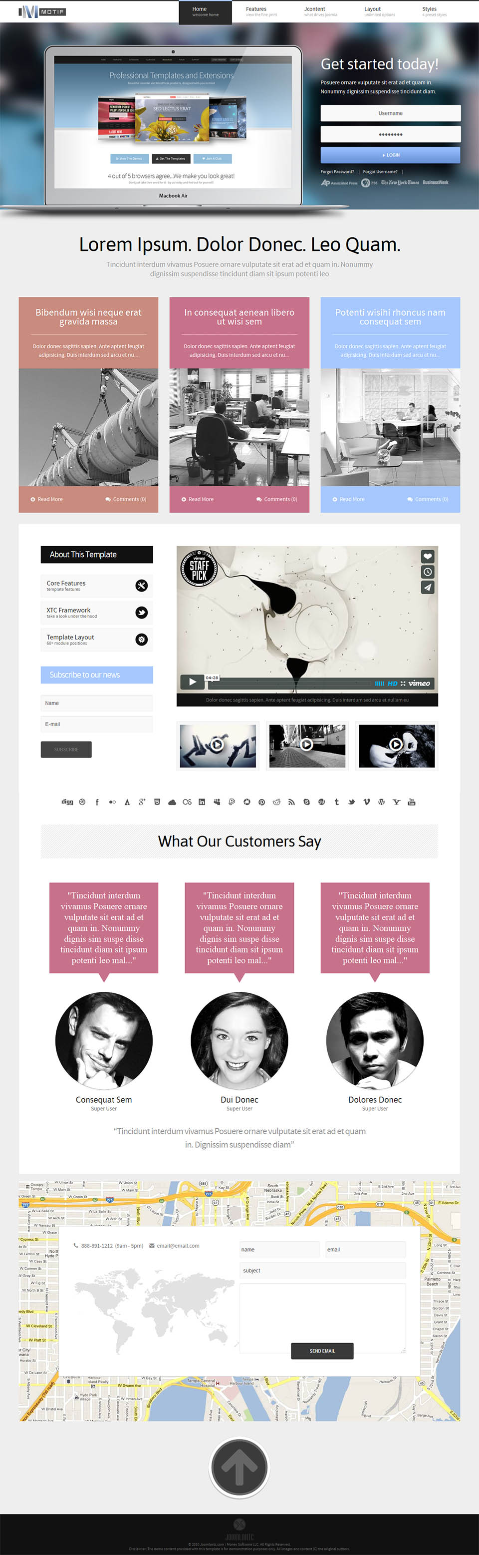 Template JoomlaXTC Motif Joomla template JoomlaXTC Motif