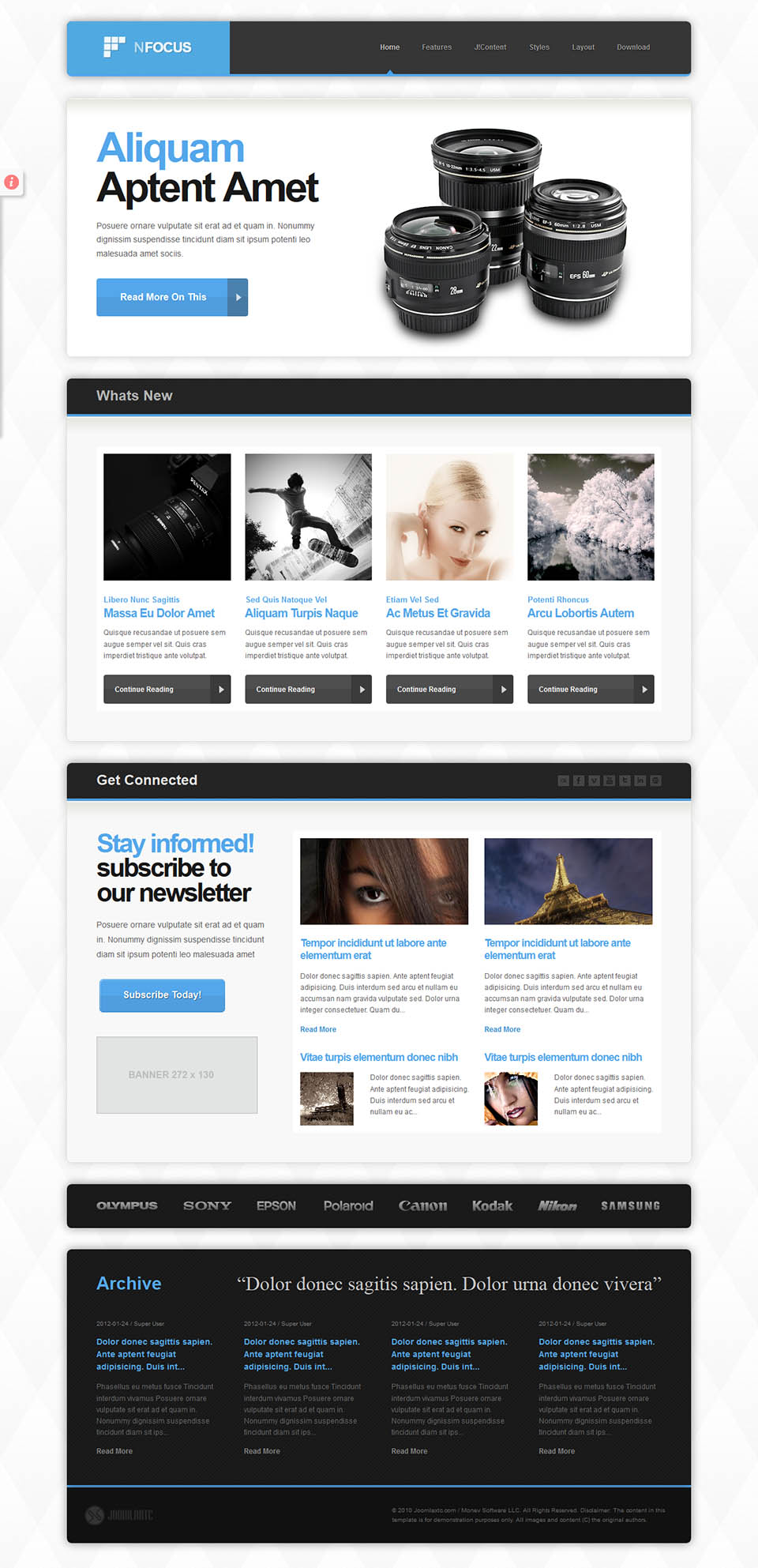 Joomla template JoomlaXTC nFocus