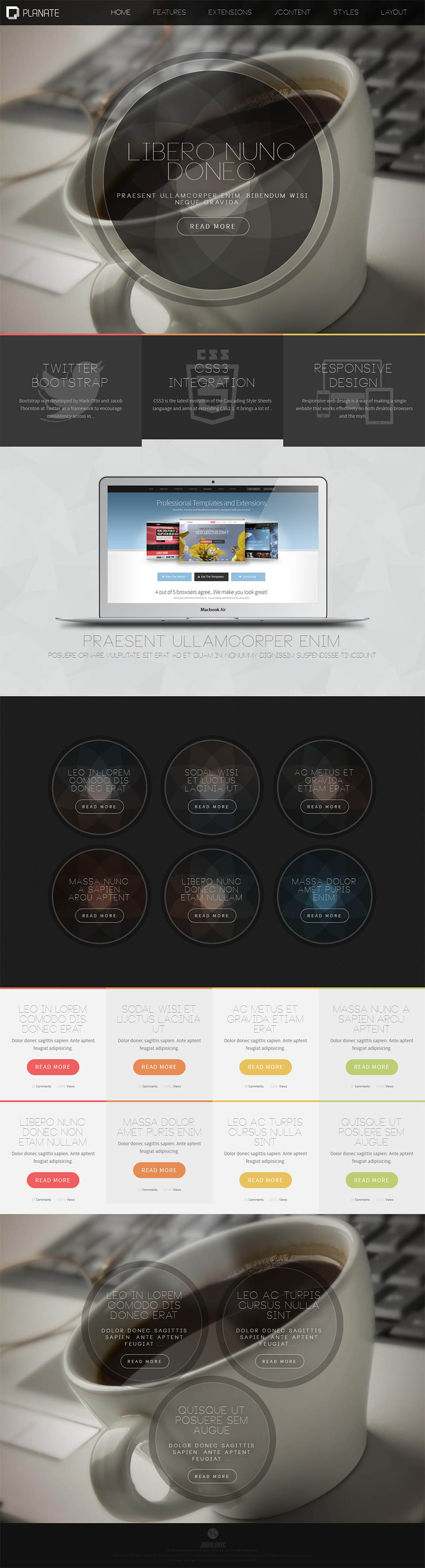 Template JoomlaXTC Planate Joomla template JoomlaXTC Planate