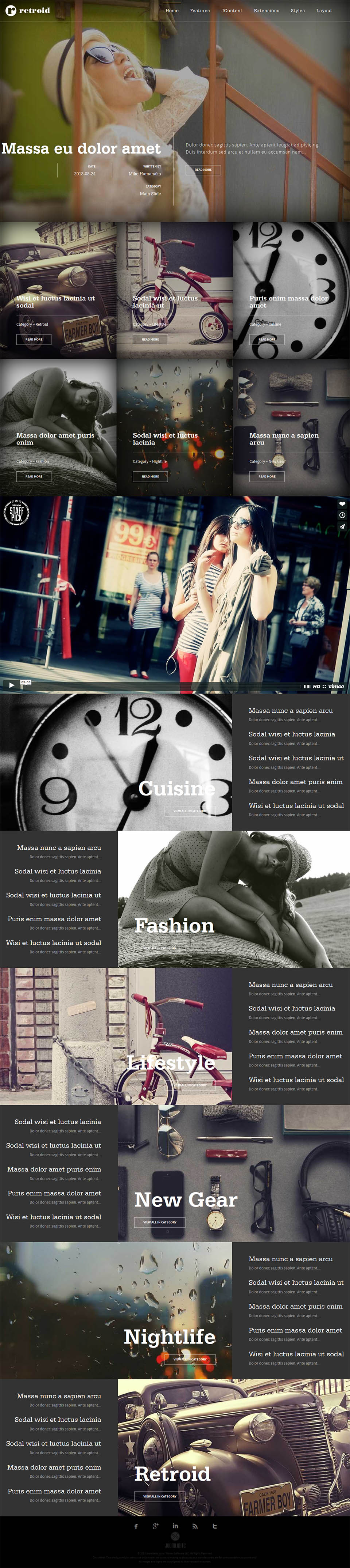 Template JoomlaXTC Retroid Joomla template JoomlaXTC Retroid