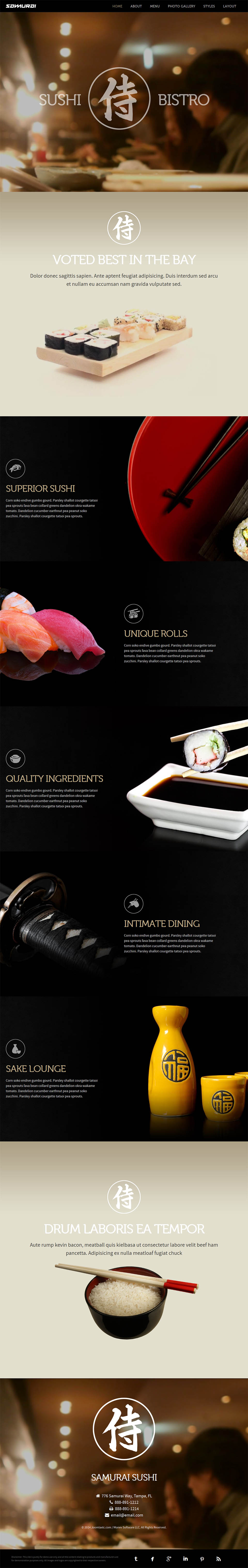 Template JoomlaXTC Samurai Joomla template JoomlaXTC Samurai