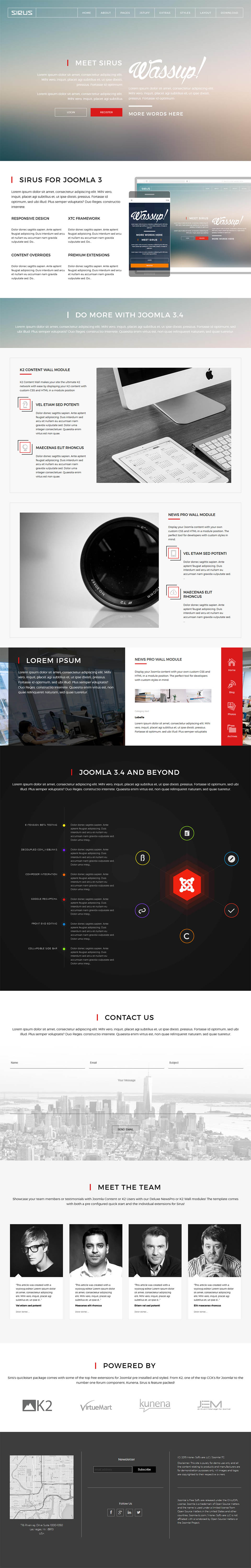 Template JoomlaXTC Sirus Joomla template JoomlaXTC Sirus