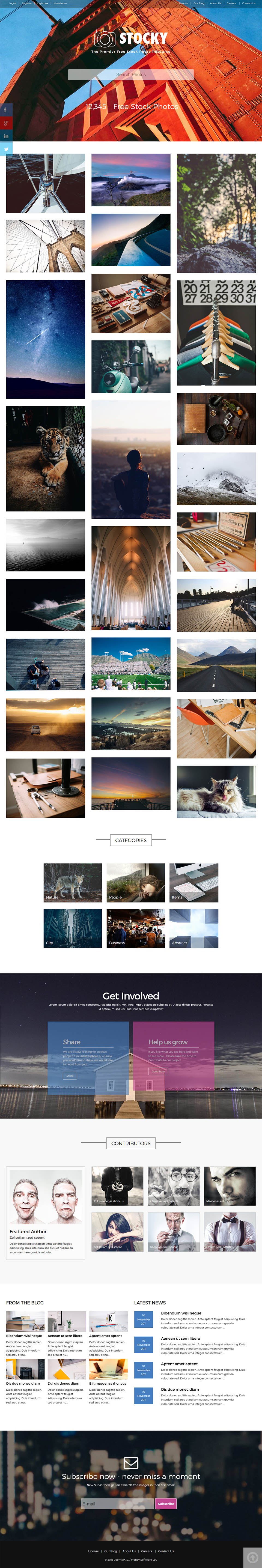 Template JoomlaXTC Stocky Joomla template JoomlaXTC Stocky