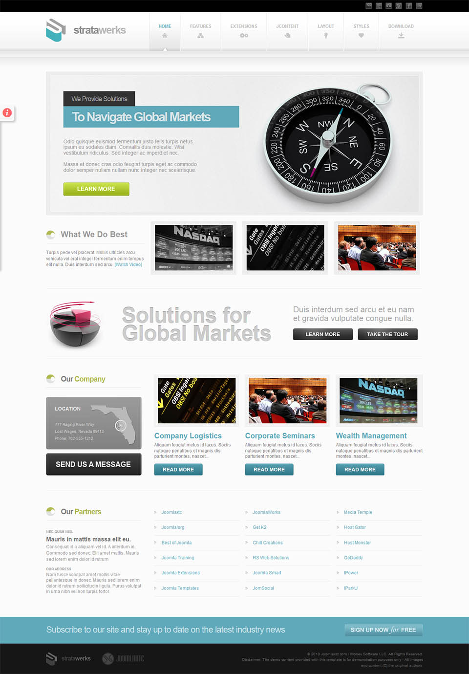 Template JoomlaXTC StrataWerks Joomla template JoomlaXTC StrataWerks