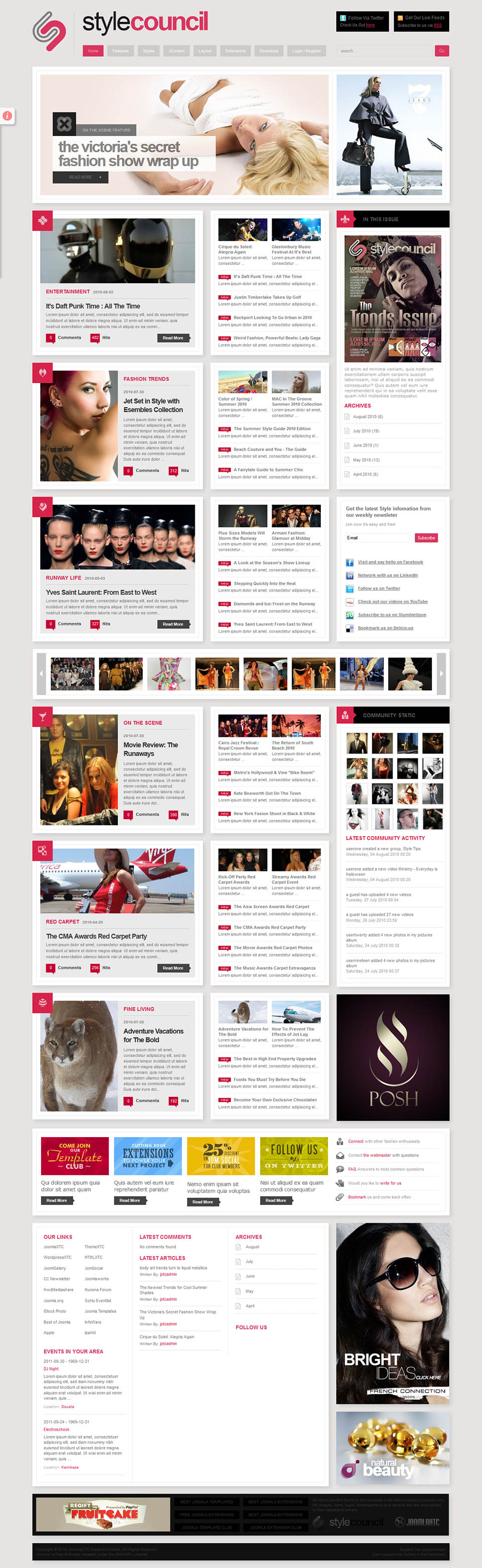 Template JoomlaXTC Style Council Joomla template JoomlaXTC Style Council
