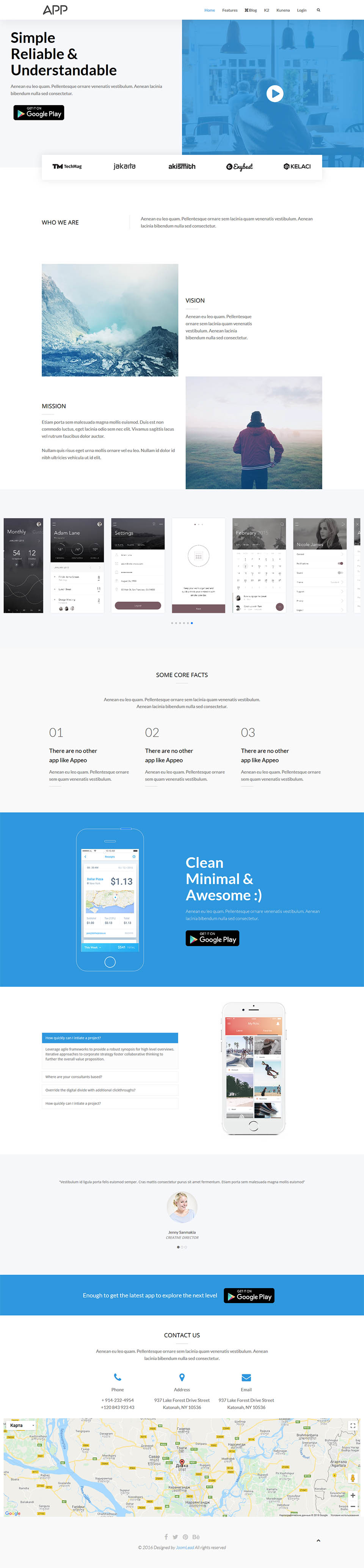 Template JoomLead App Joomla template JoomLead App