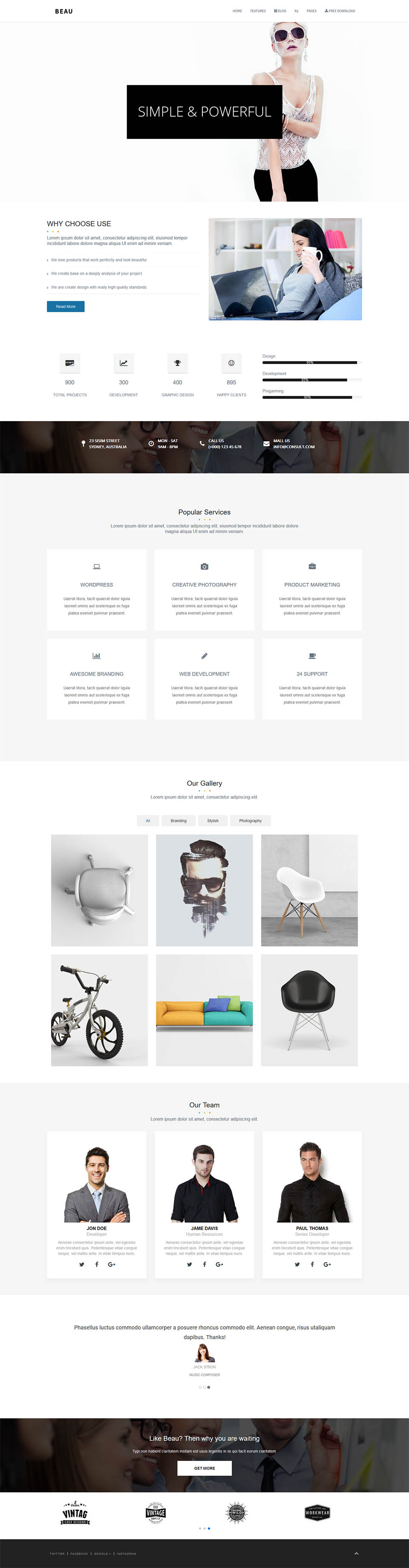 Template JoomLead Beau Joomla template JoomLead Beau