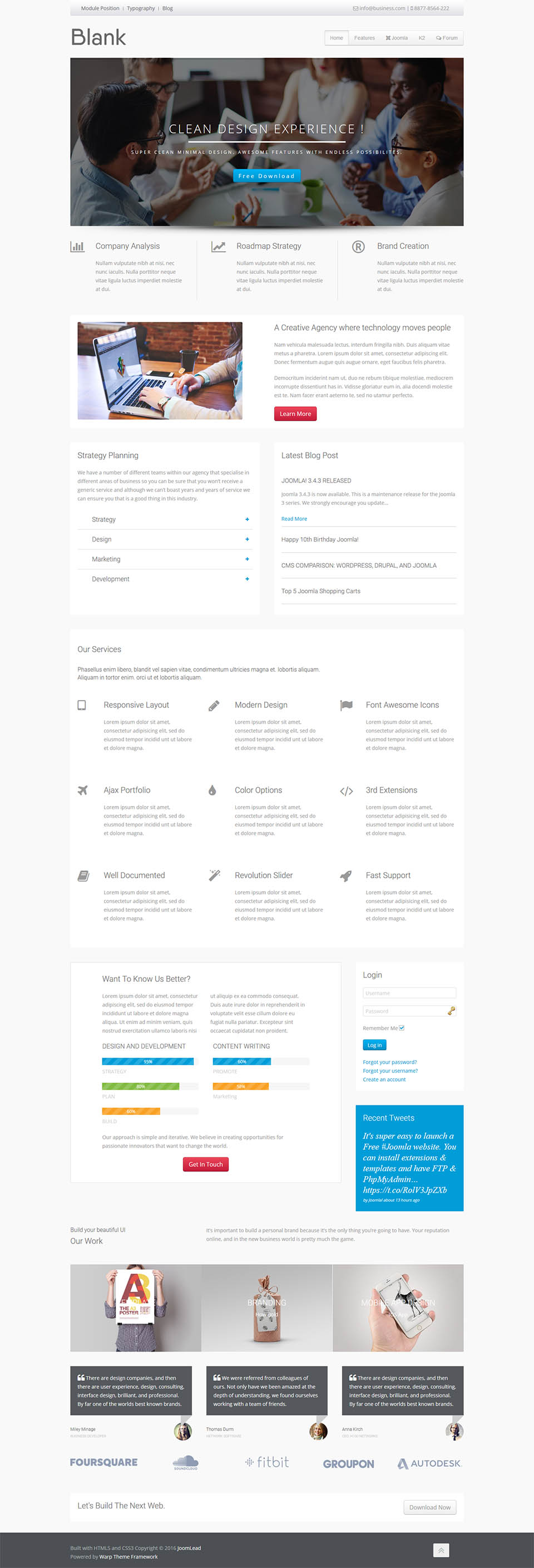 Template JoomLead Blank Joomla template JoomLead Blank