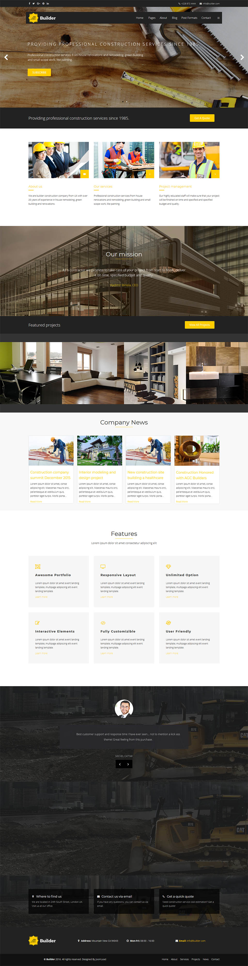 Template JoomLead Builder Joomla template JoomLead Builder