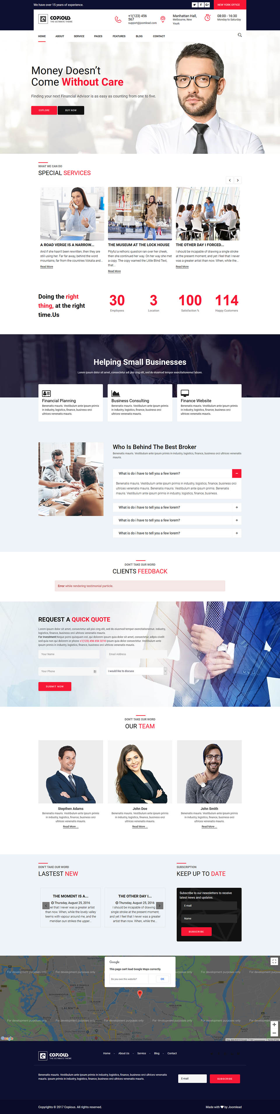 Template JoomLead Copious Joomla template JoomLead Copious
