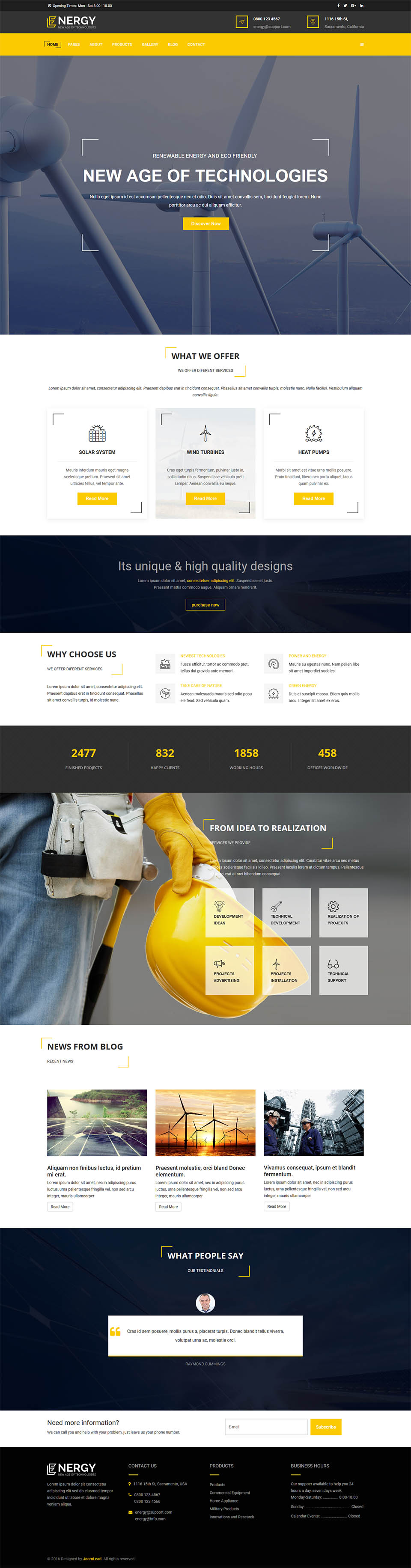 Joomla template JoomLead Energy
