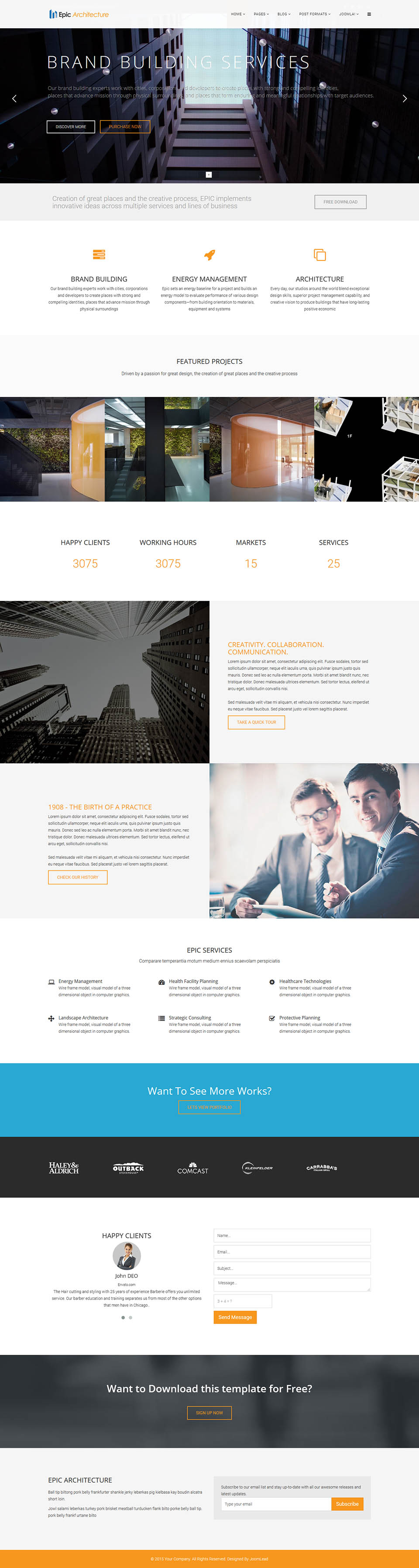 Template JoomLead Epic Joomla template JoomLead Epic