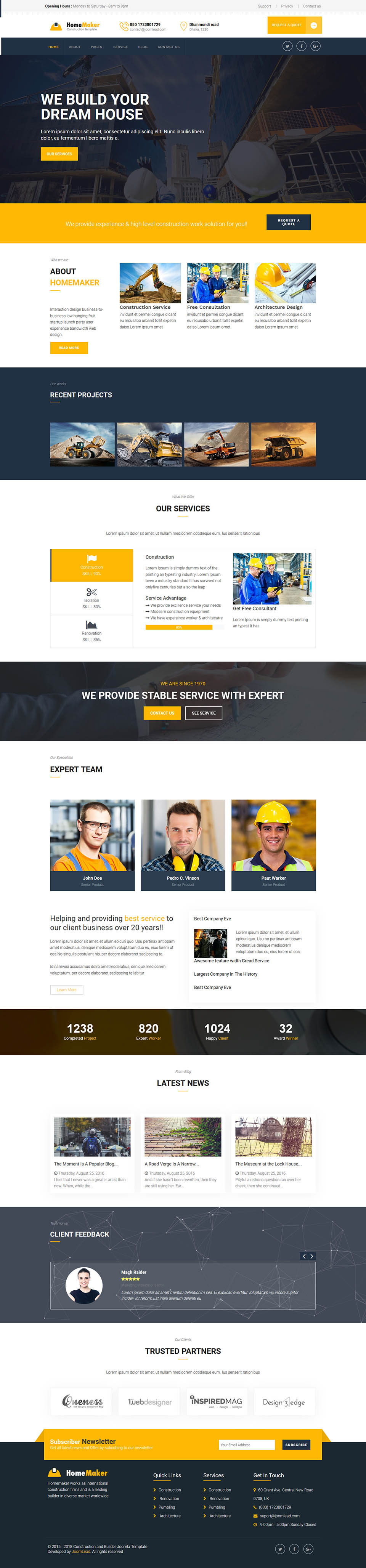 Template JoomLead HomeMaker Joomla template JoomLead HomeMaker