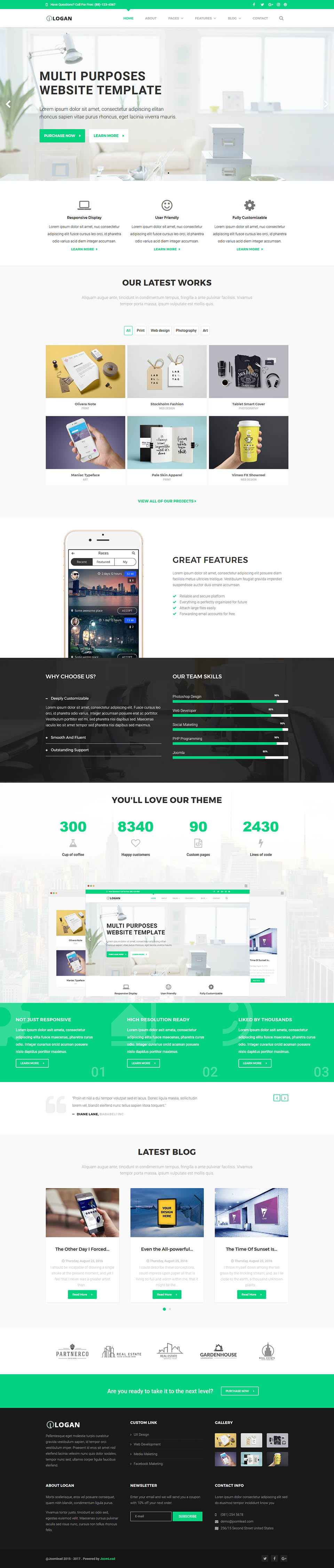 Template JoomLead Logan Joomla template JoomLead Logan