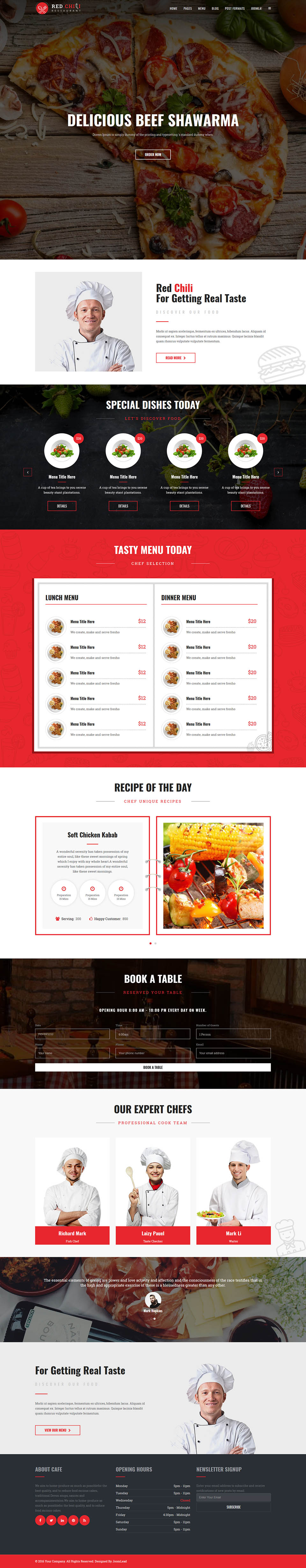 Joomla template JoomLead RedChili