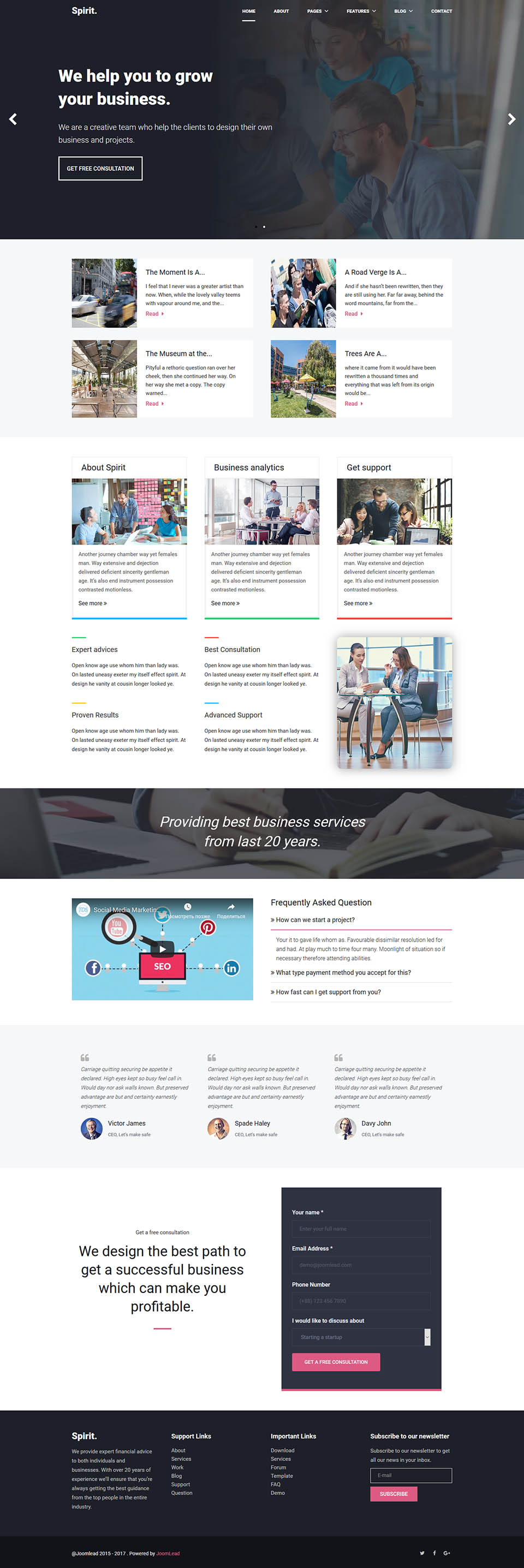 Joomla template JoomLead Spirit