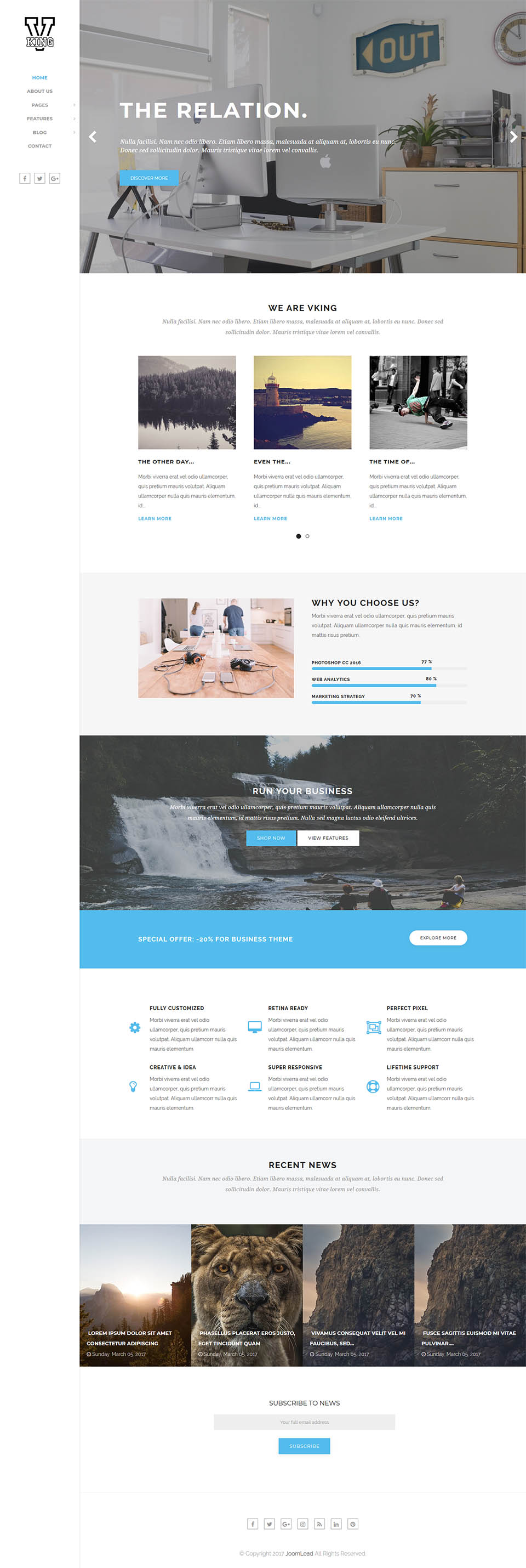 Template JoomLead Vking Joomla template JoomLead Vking
