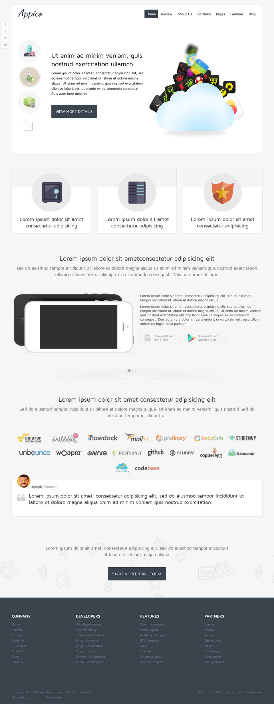 Template JoomShaper Appico Joomla template JoomShaper Appico