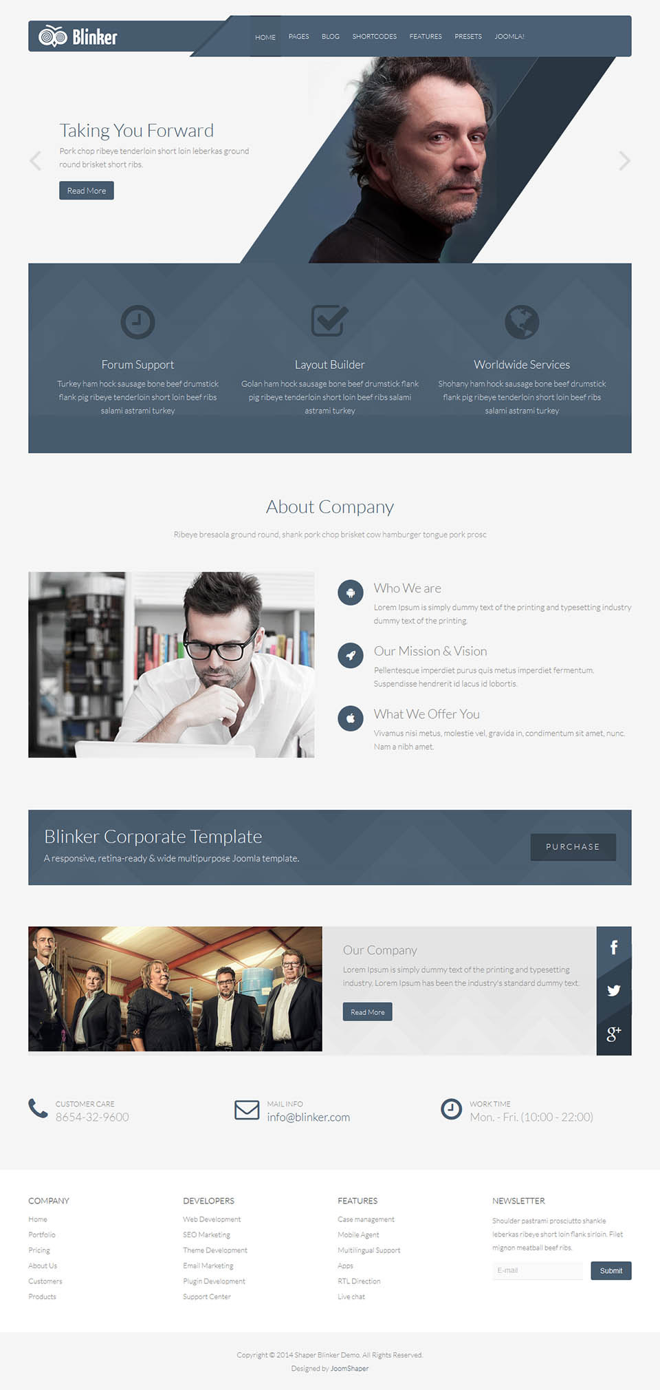 Template JoomShaper Blinker Joomla template JoomShaper Blinker