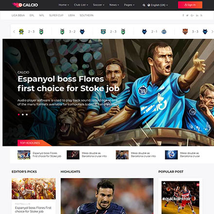 JoomShaper Calcio