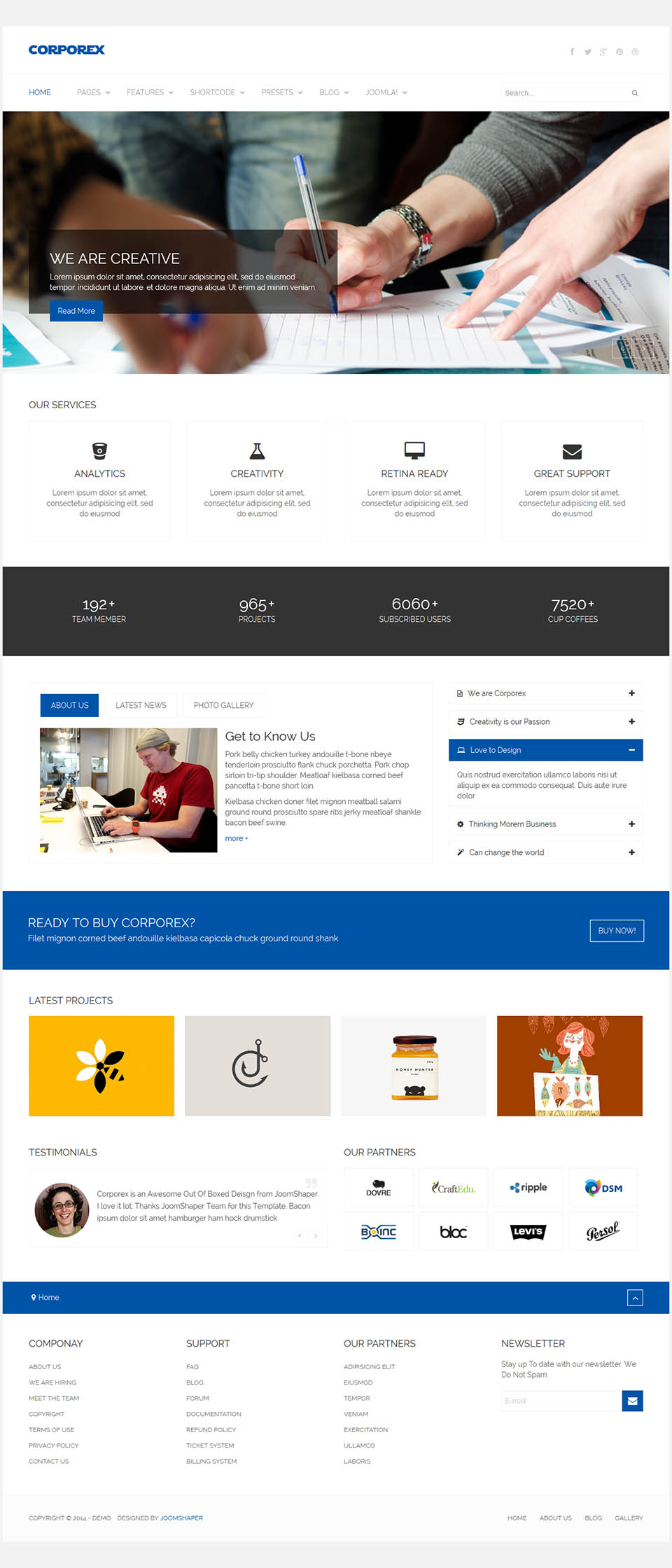 Template JoomShaper Corporex Joomla template JoomShaper Corporex