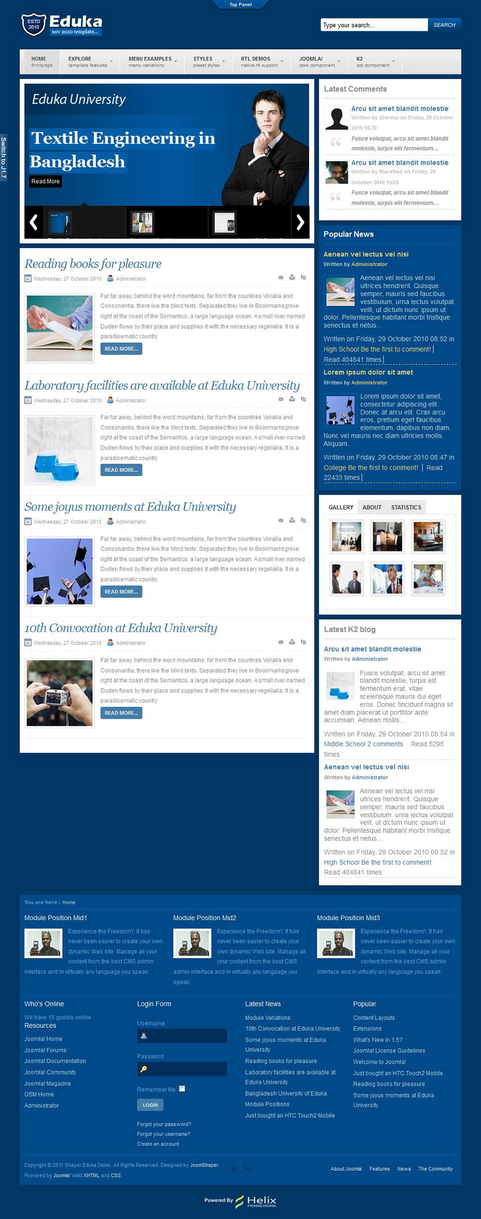 Template JoomShaper Eduka Joomla template JoomShaper Eduka