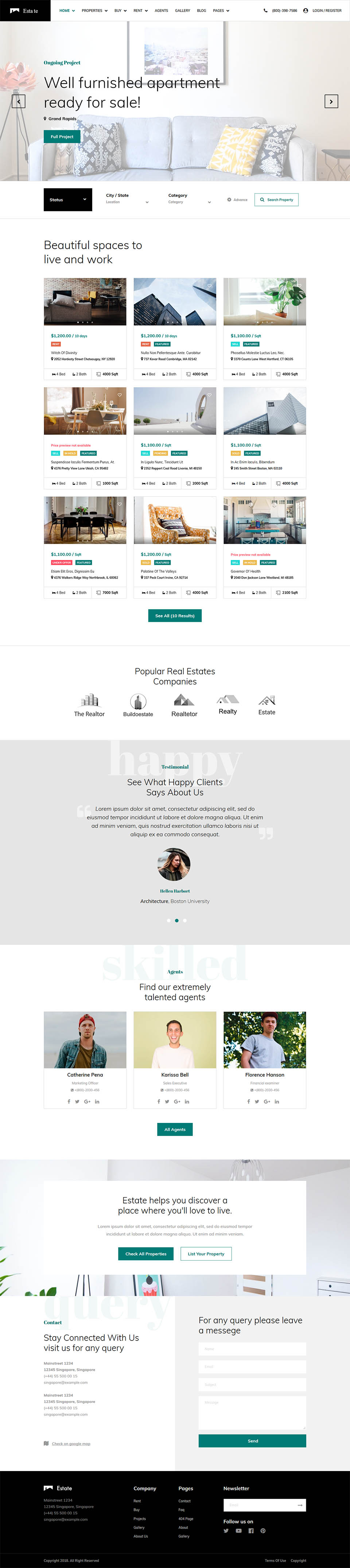 Joomla template JoomShaper Estate