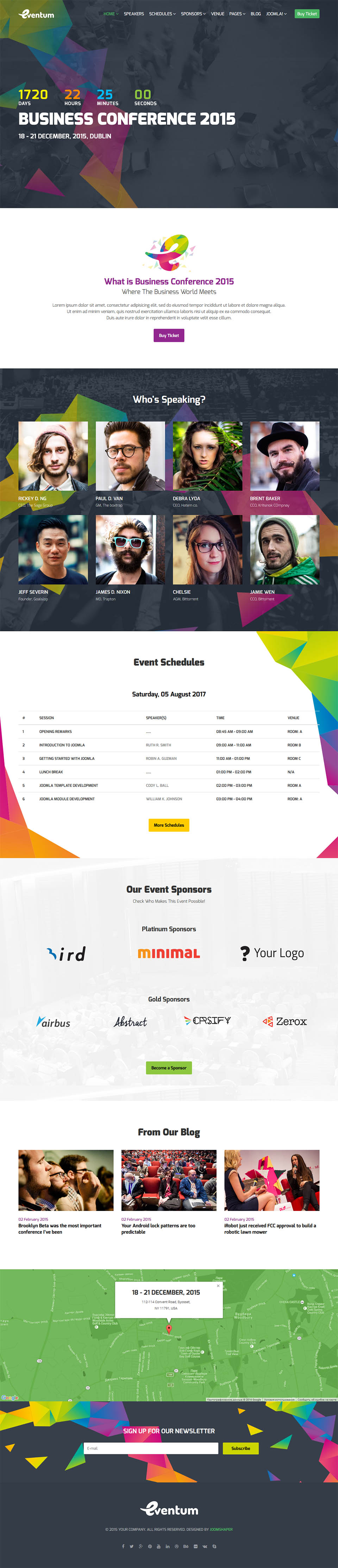 Template JoomShaper Eventum Joomla template JoomShaper Eventum