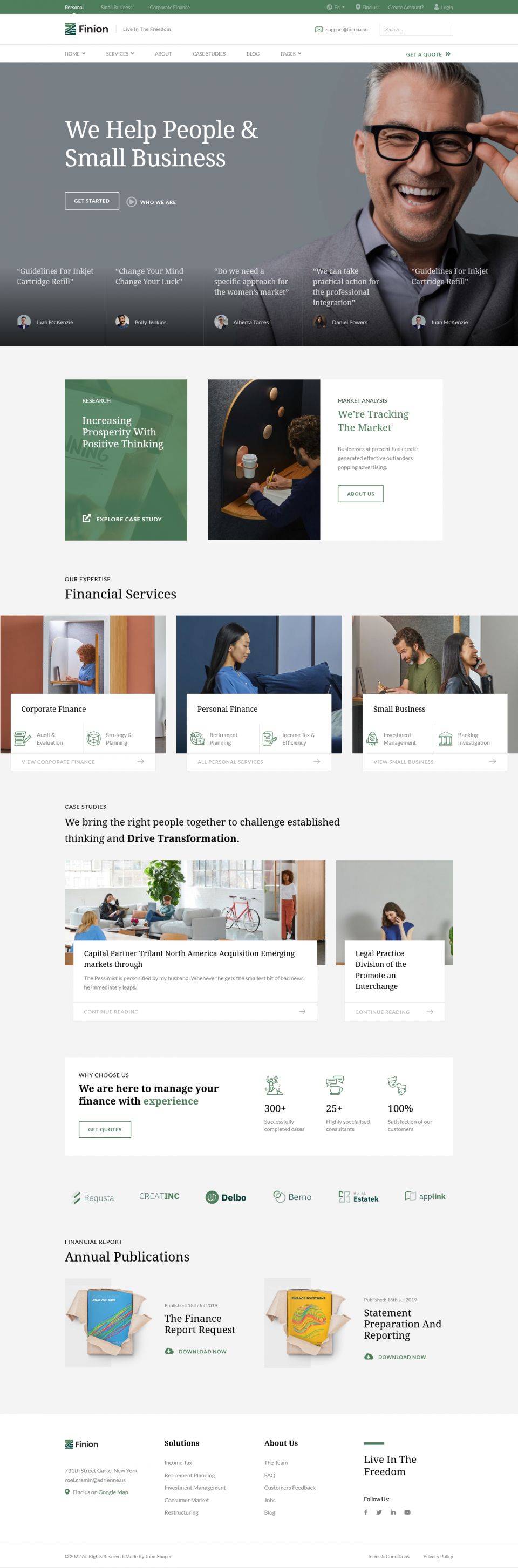 Template JoomShaper Finion Joomla template JoomShaper Finion