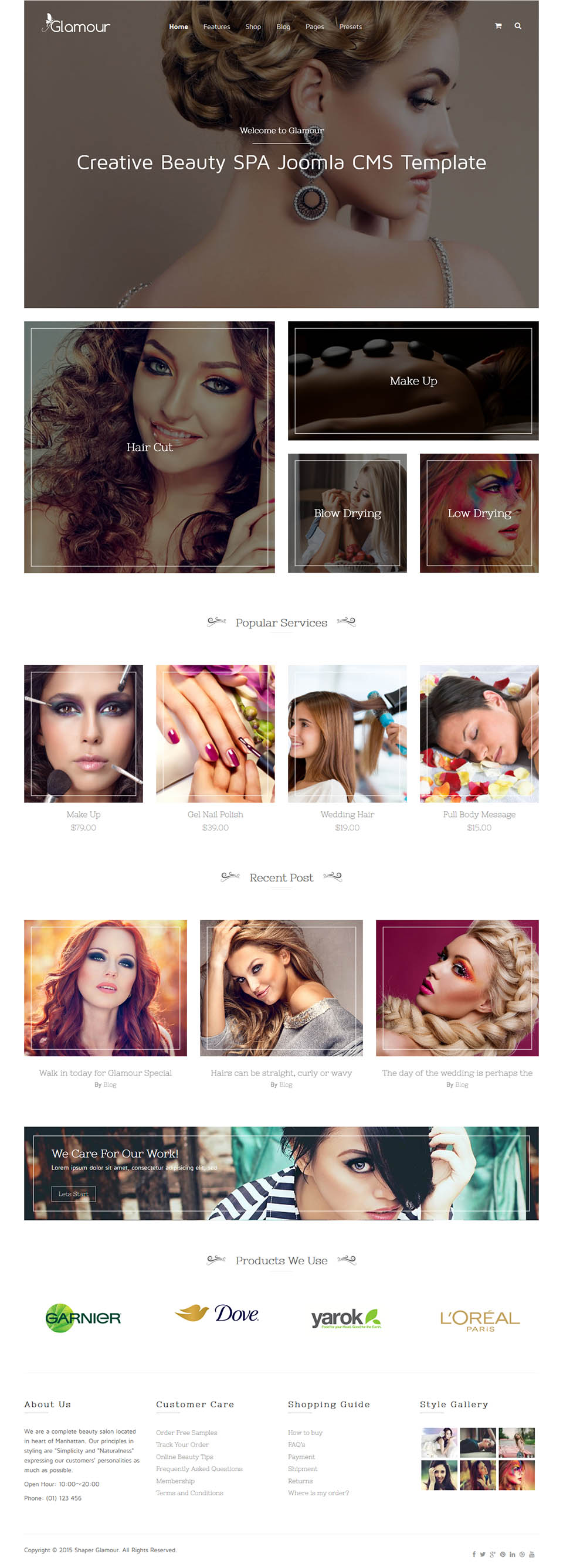 Template JoomShaper Glamour Joomla template JoomShaper Glamour