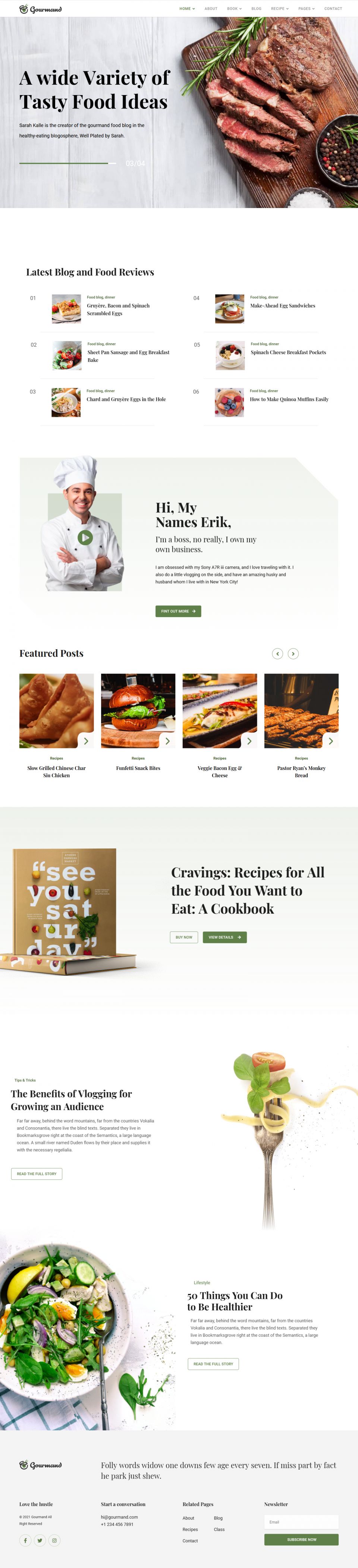 Template JoomShaper Gourmand Joomla template JoomShaper Gourmand