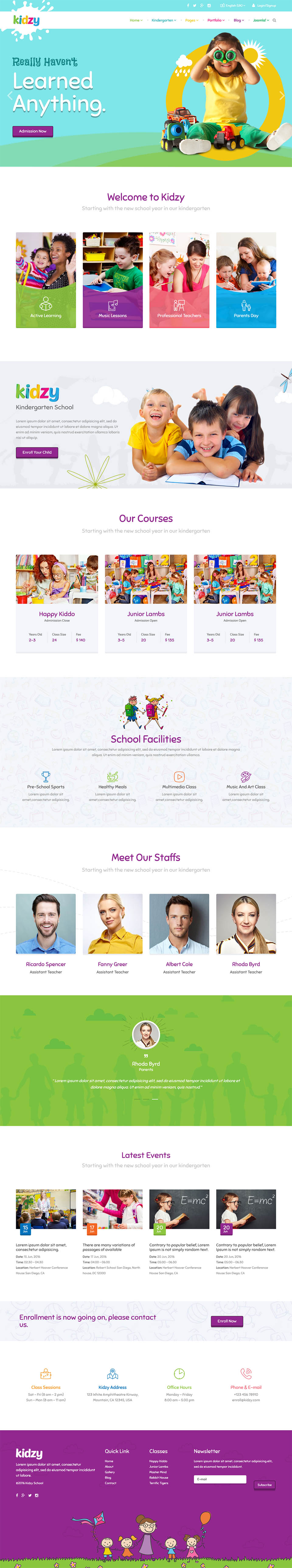 Joomla template JoomShaper Kidzy