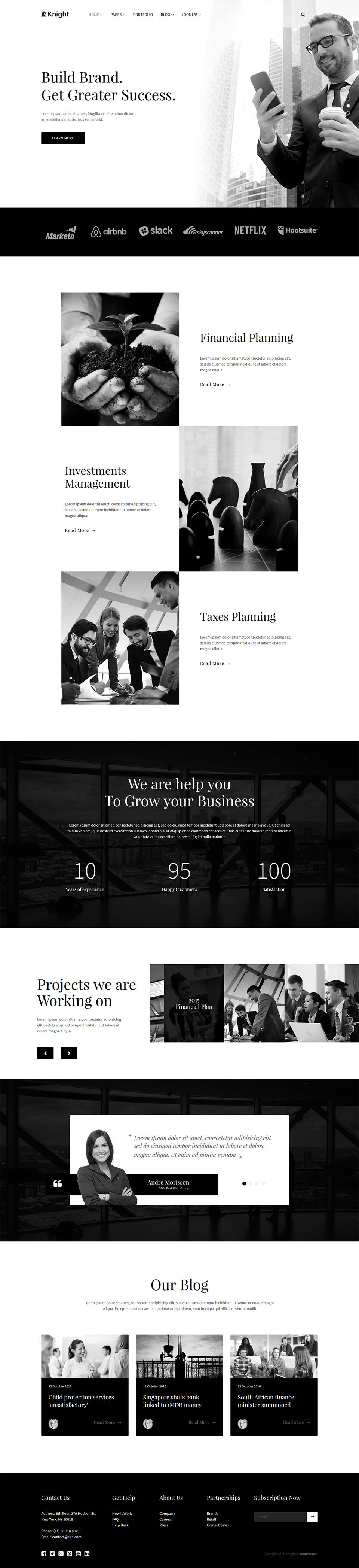 Joomla template JoomShaper Knight