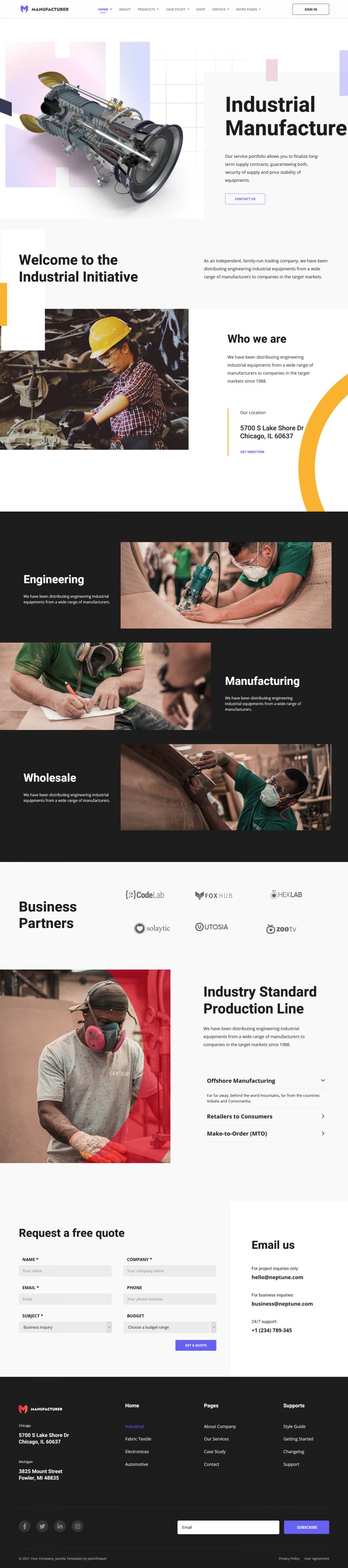 Template JoomShaper Manufacturer Joomla template JoomShaper Manufacturer